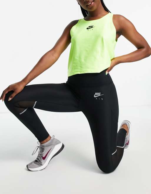 Nike Air 7/8 Mesh Running Tights in Black