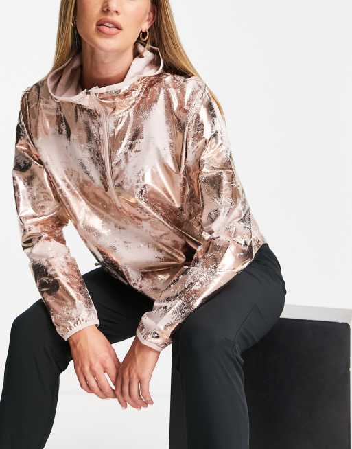 Nike rose gold store metallic hoodie