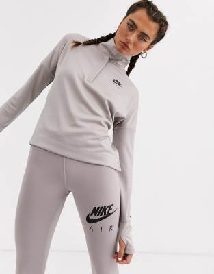 nike air running leggings in grey 