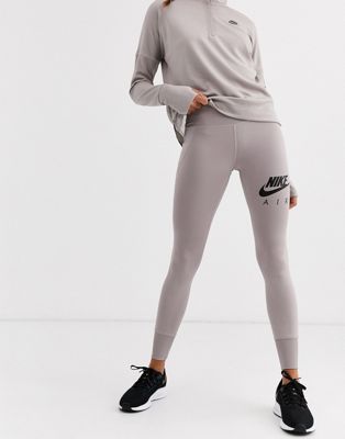 nike air running leggings in grey