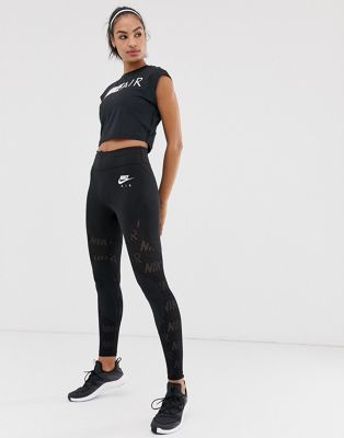 Nike Air Running leggings with mesh 