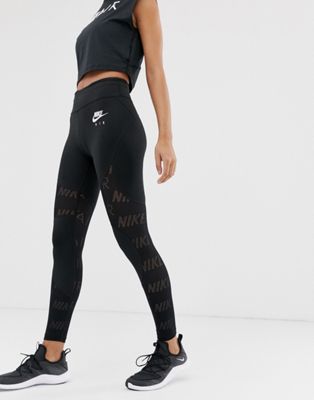 Nike Air Running leggings with mesh 