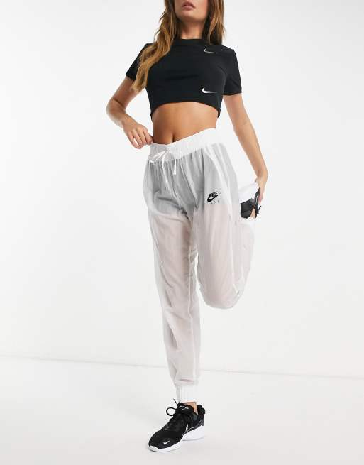 Nike Air Running logo sweatpants in white | ASOS