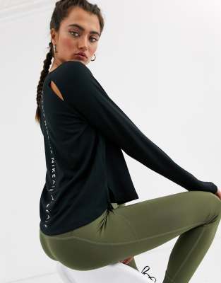 nike air running crop leggings in khaki