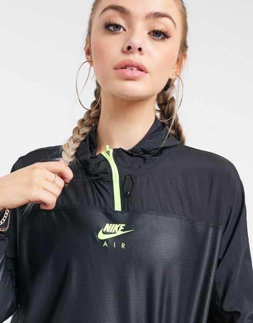 Nike Air Running overhead jacket in black | ASOS