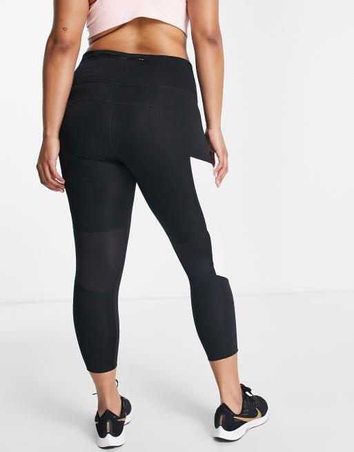 Nike Air 7/8 Mesh Running Tights in Black