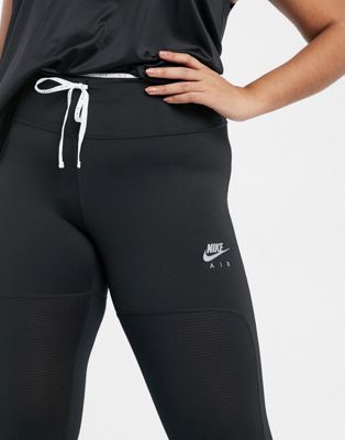 nike air running cropped leggings in black