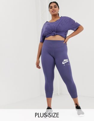 Nike Air Running Plus leggings in blue