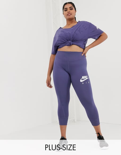 Nike Air Running Plus leggings in blue