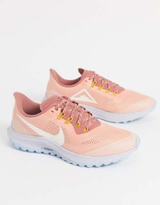 nike running air zoom pegasus trainers in pink