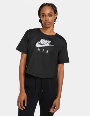 Nike Air Short Sleeve Mesh T-shirt In Black | ModeSens