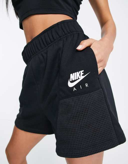 Nike Air Shorts in Schwarz mit hohem Bund ASOS