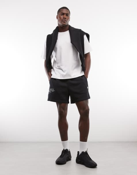 Nike Air shorts with stripe detail in black 