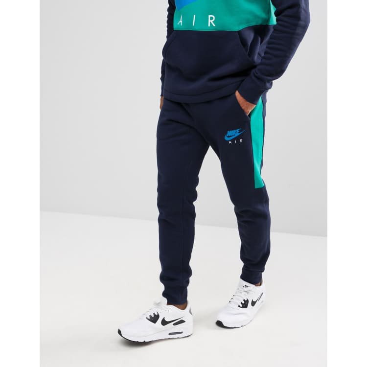 Nike air joggers in cheap skinny fit in navy