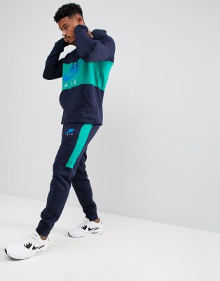 nike air joggers in skinny fit in navy