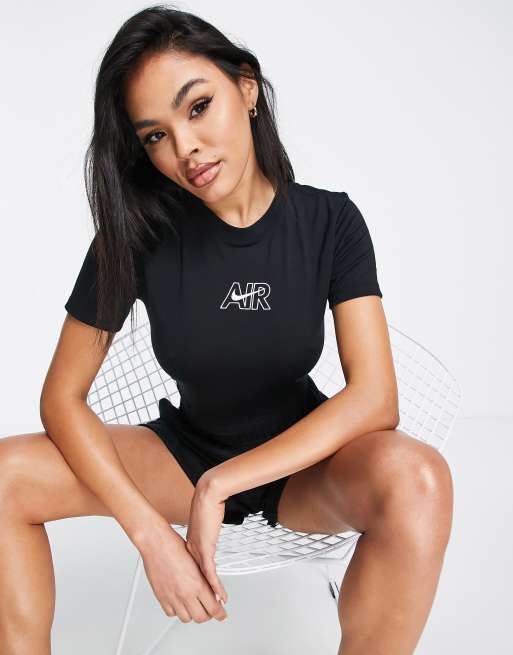 patient Ged i morgen Nike Air slim cropped t-shirt in black | ASOS