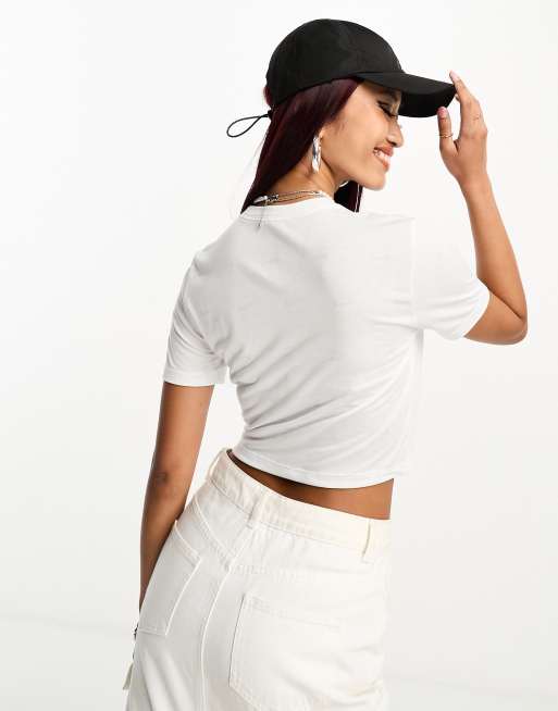 Nike air white hot sale crop top