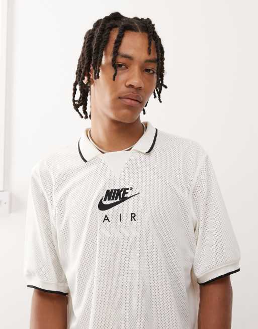 Nike Air soccer jersey polo in off white, 3 of 4