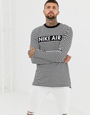 Nike Air Striped Long Sleeve Top In 