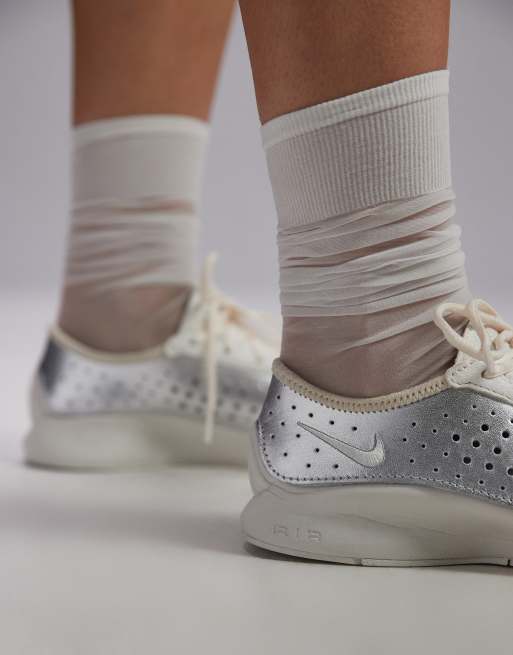 Nike Air Superfly sneakers in ivory & metallic silver, 4 of 4