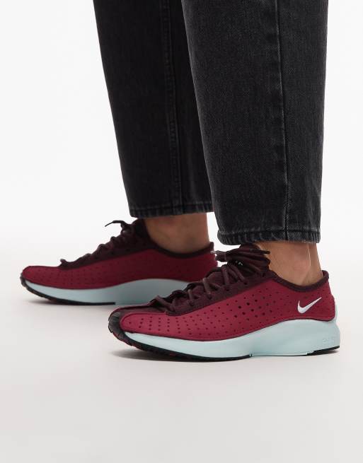Nike Air Superfly trainers in blue and burgundy