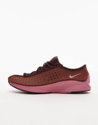 Nike Air Superfly trainers in burgundy and pink