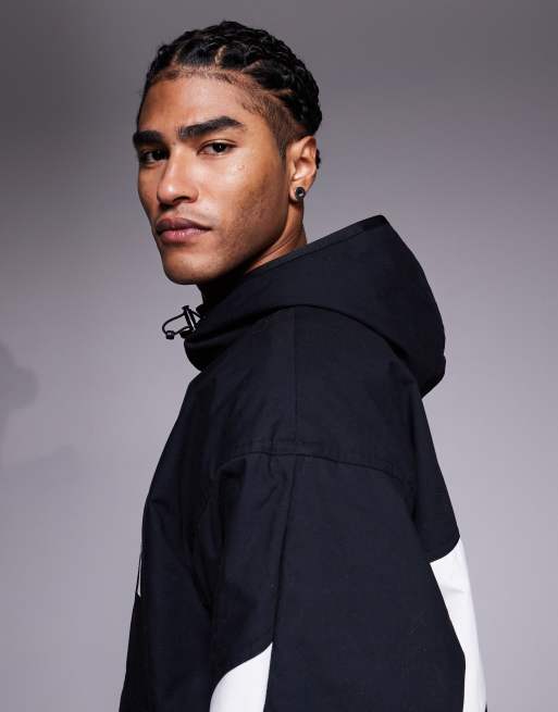 Nike – Air – Svart och vit, vävd jacka, 4 av 5