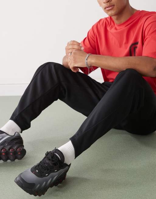 Nike – Air – Svarta, vävda byxor, 3 av 5