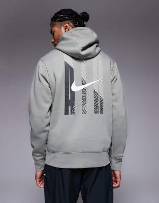 Nike - Air - Sweat à capuche à motif graphique - Gris