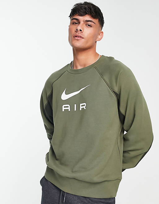 Nike Air sweatshirt in medium olive | ASOS