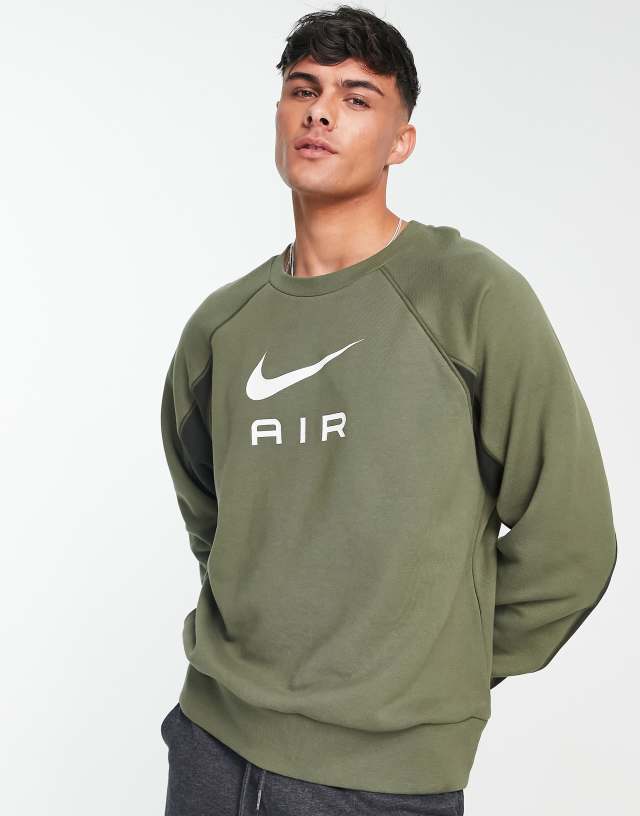 Nike Air sweatshirt in medium olive