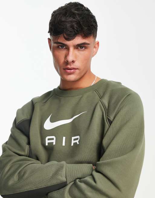 Nike Air sweatshirt in medium olive | ASOS