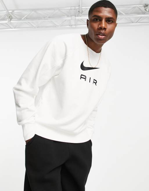 Nike air logo cheap sweatshirt white