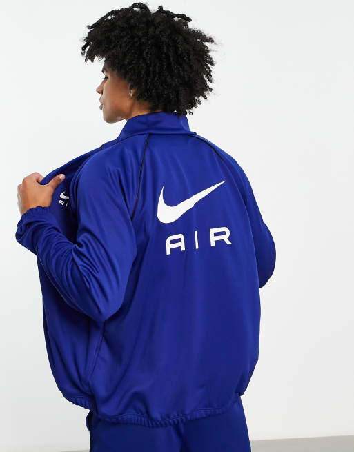 Nike Air - Sweatshirt med gennemgående lynlås i dyb kongeblå