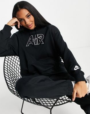 Nike Air swoosh pullover hoodie in black