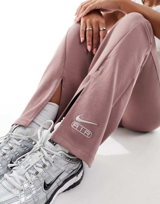 Nike Air – Szaroróżowe legginsy dzwony z wysokim stanem, 2 z 5