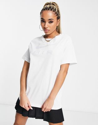 Nike Air boyfriend t-shirt in white - ASOS Price Checker