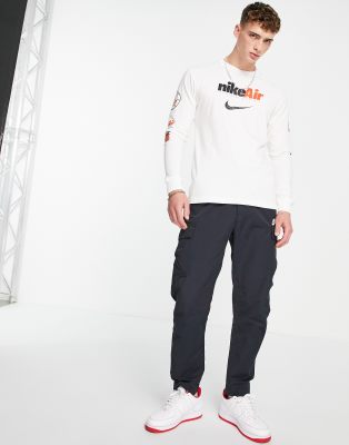 t shirt manche longue nike air blanc