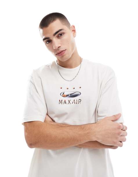 Nike - Air - T-shirt met grafische print in lichtgrijs - view 1