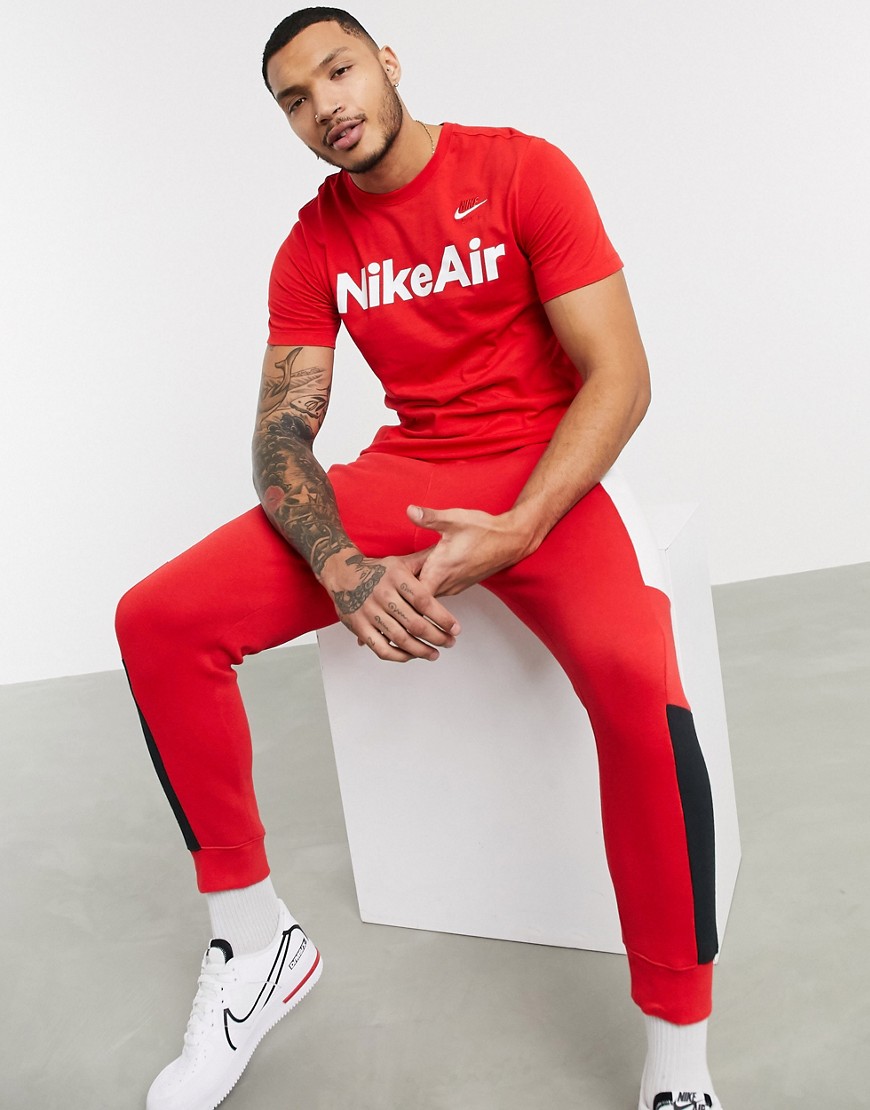 Nike - Air - T-shirt rossa con logo-Rosso