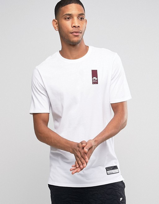 Nike | Nike Air T-Shirt With Dropped Hem In White 806960-100