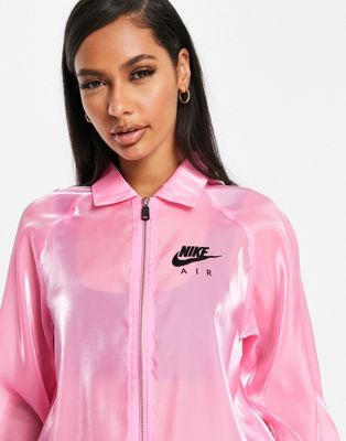 Nike Air translucent jacket in pink | ASOS