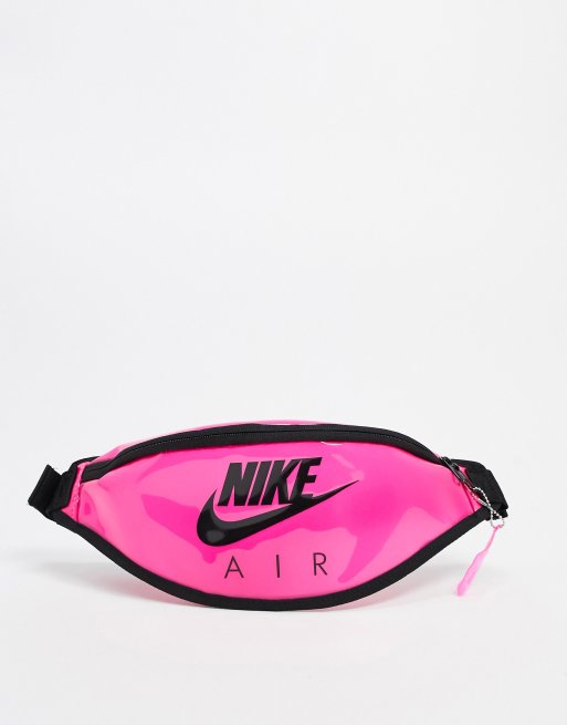 Nike Air translucent pink oversized bum bag