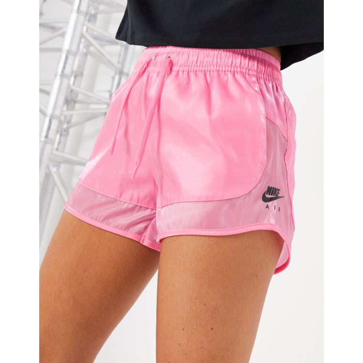 nike pink satin shorts