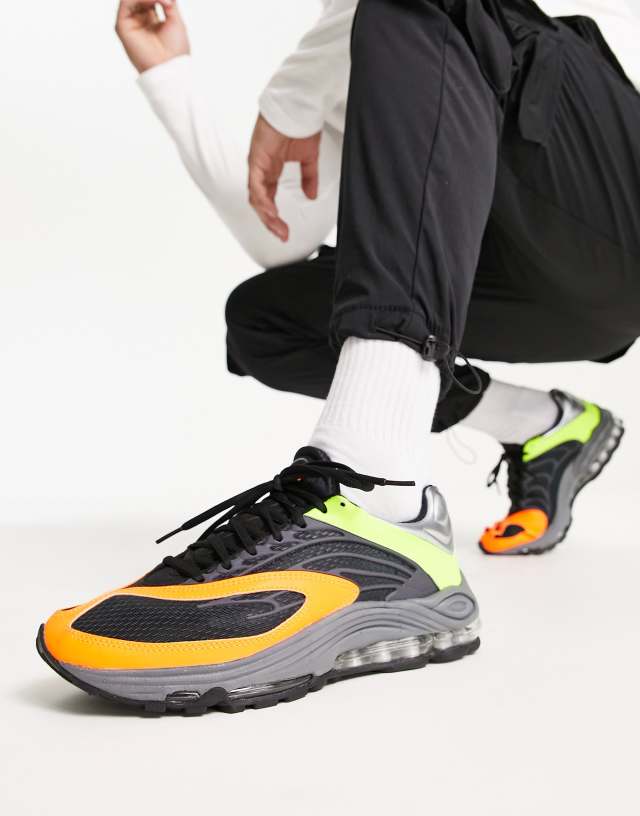 Nike Air Tuned Max sneakers in volt/total orange