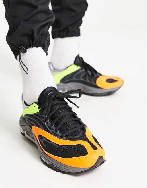 Nike Air Tuned Max sneakers in volt/total orange