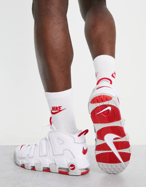 Nike Air Uptempo 96 Baskets Blanc et rouge