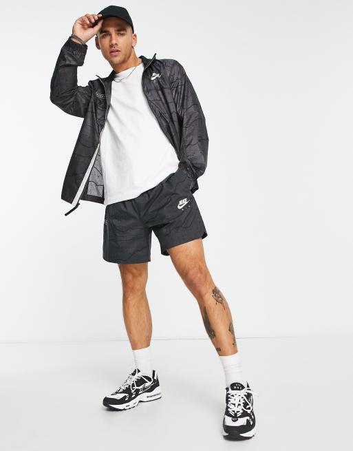 Nike Air - Vandafvisende vævede shorts med print i antracitgrå, 4 af 4
