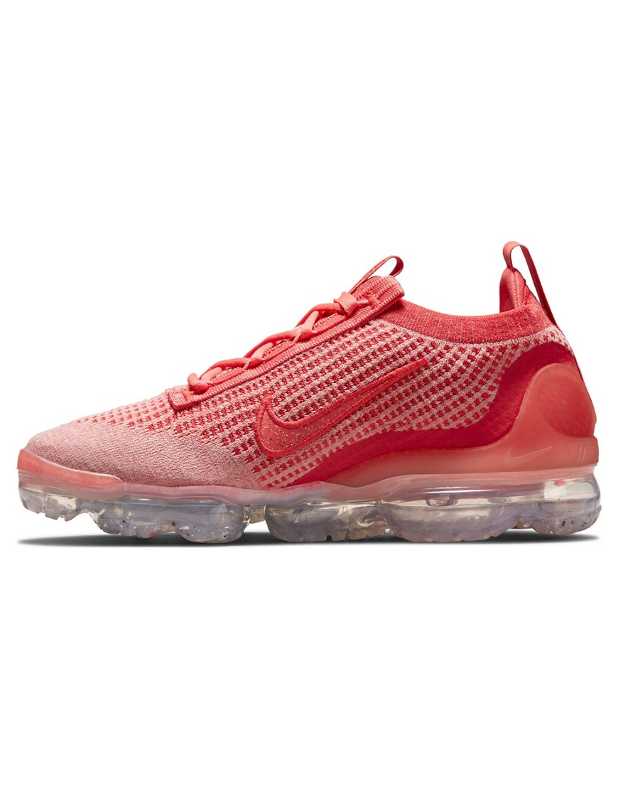 NIKE AIR VAPORMAX 2021 FLYKNIT SNEAKERS IN MAGIC EMBER/TRACK RED