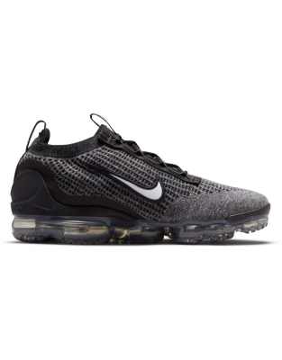 Nike Air VaporMax 2021 flyknit trainers in black and grey